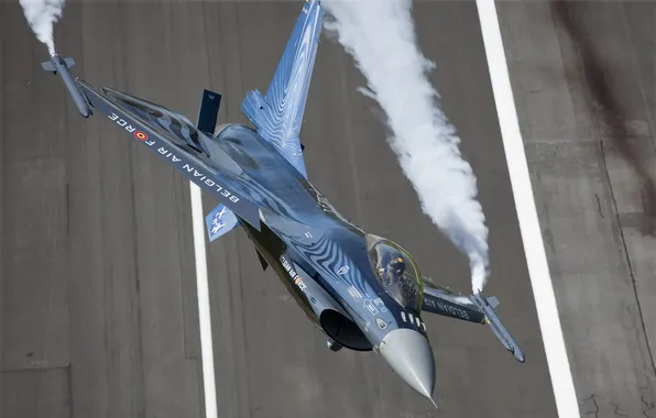 Полет, самолет, истребитель, F-16