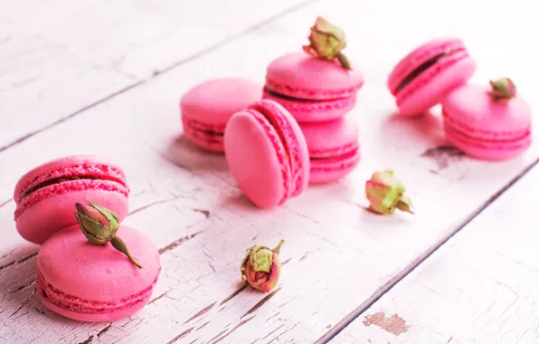 Печенье, бутоны, роз, Macaroons, миндьное