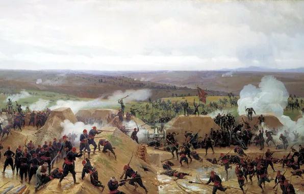 Картинка русско-турецкая война, Николай Дмитриев-Оренбургский, сражение под плевной