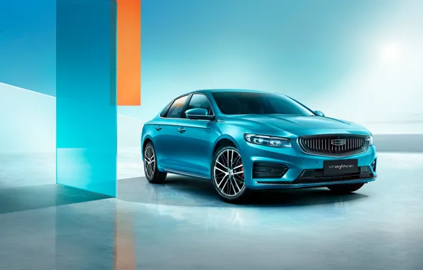 Голубой, фары, Geely, Preface