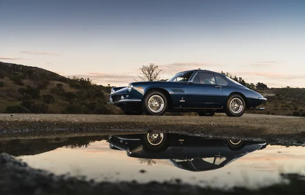 Отражение, Колеса, Ferrari, Classic, Classic car, Ferrari 400 Superamerica, Passo Corto Coupé Aerodinamico, 400 Superamerica