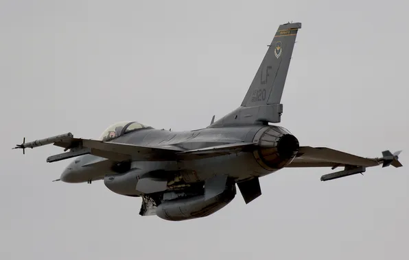 Истребитель, F-16, Fighting Falcon, многоцелевой