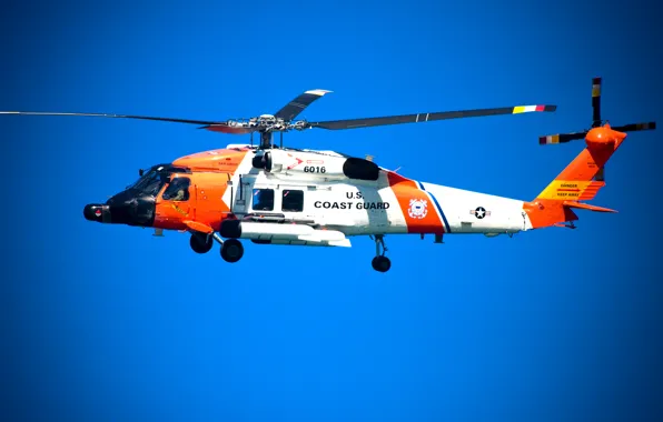 Вертолет, HH-60 Jayhawk, united states coast guard, береговая охрана