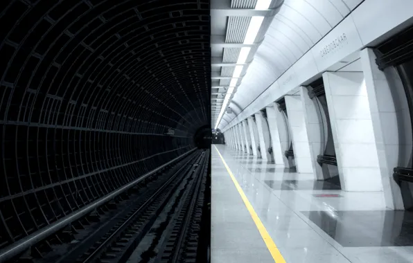 Станция, Метро, Москва, Station, Metro, Moscow, Platform, Перрон