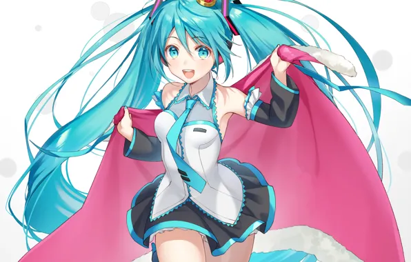 Girl, sexy, Hatsune Miku, cleavage, Vocaloid, thighhighs, long hair, dress