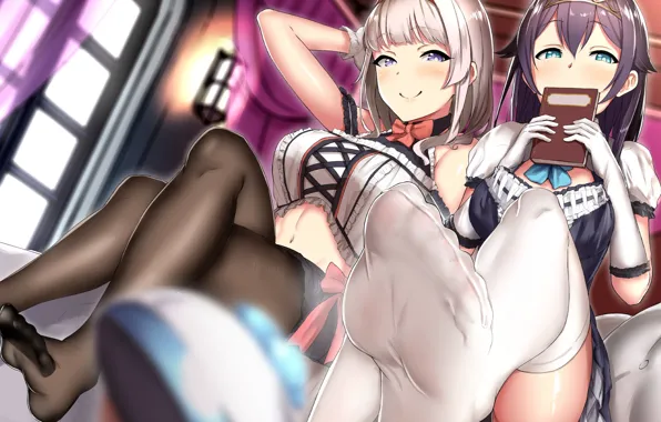 Картинка девушка, аниме, ножки