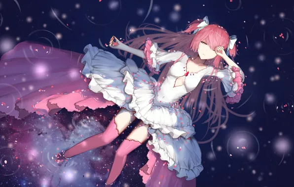 Девушка, лежит, Mahou Shoujo Madoka Magica