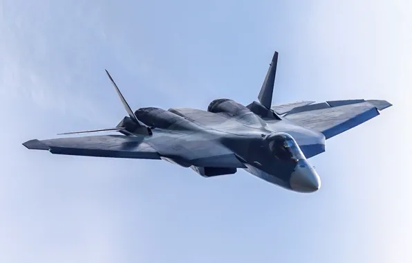 Картинка Russian Air Force, military aircraft, Su-57, PAK FA T-50, Russian military fighter