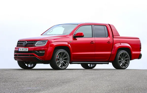 Картинка Volkswagen, вид сбоку, пикап, Amarok, Red Rock, 2019, Werk2, RedRok