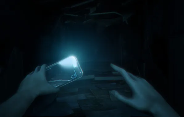 Картинка тьма, темно, руки, телефон, daylight, Zombie Studios