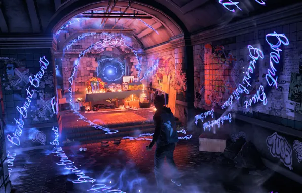 Тоннель, парень, слова, inFAMOUS: Second Son