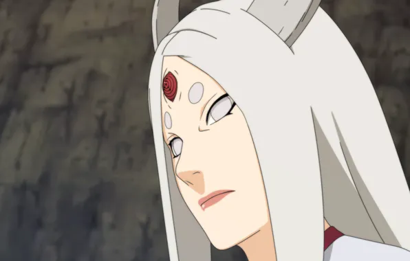 Девушка, рога, naruto, art, manga, byakugan, ootsutsuki kaguya