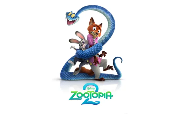 Movies, Мультфильм, White background, 2025 Movies, Zootopia 2, Walt Disney Animation