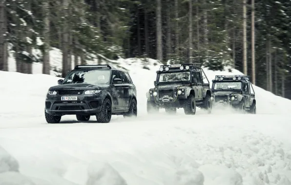 Car, ice, Land Rover, cars, race, speed, snown