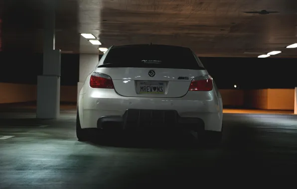 BMW, Rear view, Parking, E60, M5