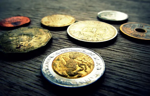 Silver, metal, Golden, coin