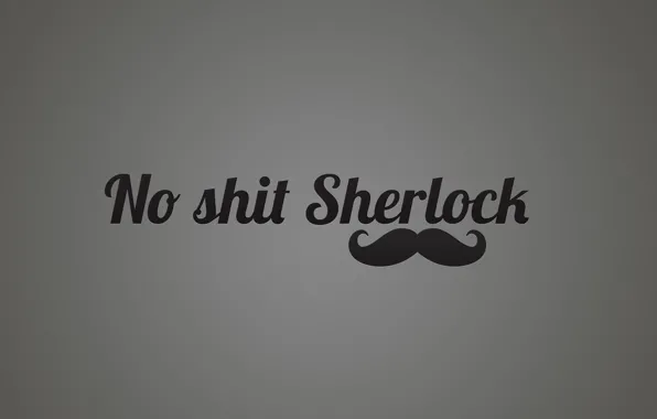 Картинка минимализм, Холмс, Шерлок, no shit sherlock