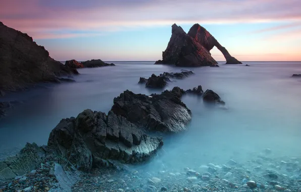 Вода, Море, Вечер, Берег, Камни, Даль, Галька, Побережье