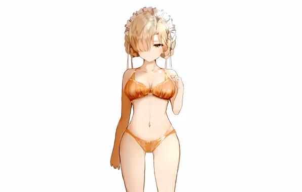 Girl, sexy, lingerie, pantsu, bra, cleavage, panties, long hair
