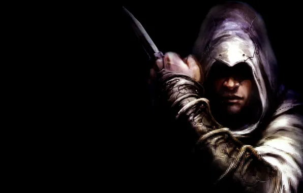Картинка темнота, клинок, Assassin’s Creed, Кредо убийцы