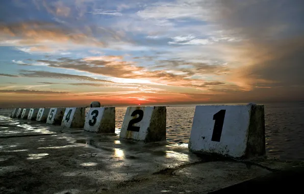 Картинка Sunrise, Newcastle, Blocks, Merewether