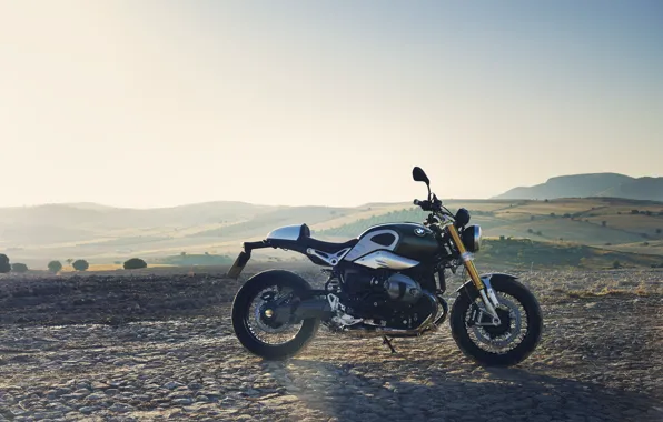 Небо, пейзаж, BMW, moto, power, classic, NineT