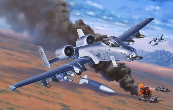 Картинка airplane, aviation, Fairchild Republic A-10 Thunderbolt II