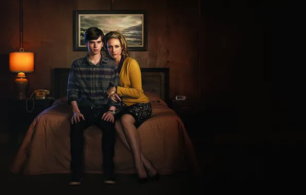 Сериал, Norma Louise Bates, Norman Bates, Freddie Highmore, Bates Motel, Вера Фармига, Vera Farmiga, Фредди …