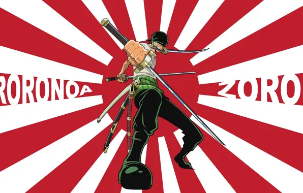 Green, Japan, sword, game, One Piece, pirate, anime, katana