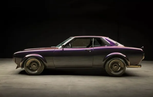 Toyota, vehicle, classic car, Toyota Celica, Powered 1977, purple cars