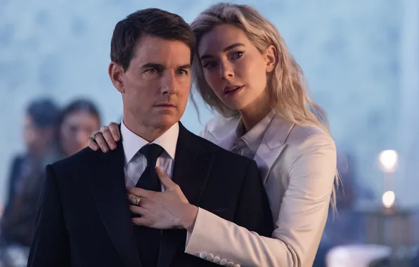 Кадр, пара, двое, боевик, Том Круз, Tom Cruise, Ethan Hunt, Ванесса Кирби