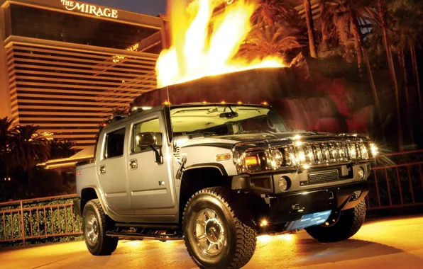 Auto, Hummer, cafe, mirage