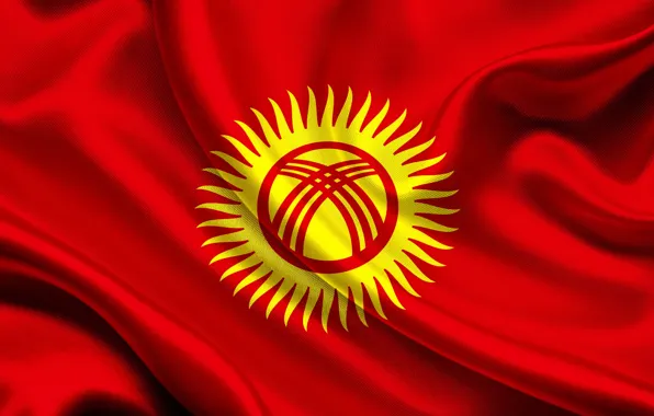 Красный, флаг, red, fon, flag, киргизия, кыргызстан, kyrgyzstan