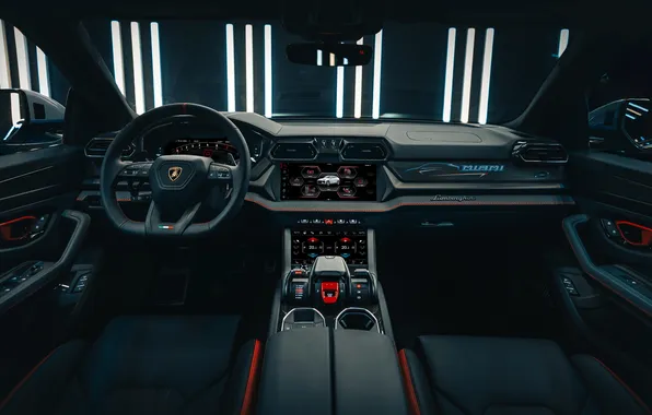 Картинка Lamborghini, Wallpaper, Lamborghini Ad Personam Urus SE Interior