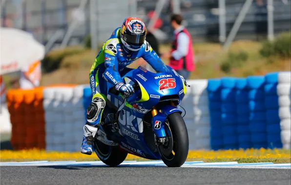 Картинка Suzuki, MotoGP, Сузуки, Maverick Vinales, Торможение