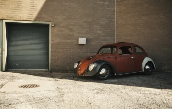 Volkswagen, beetle, Old, Jakes