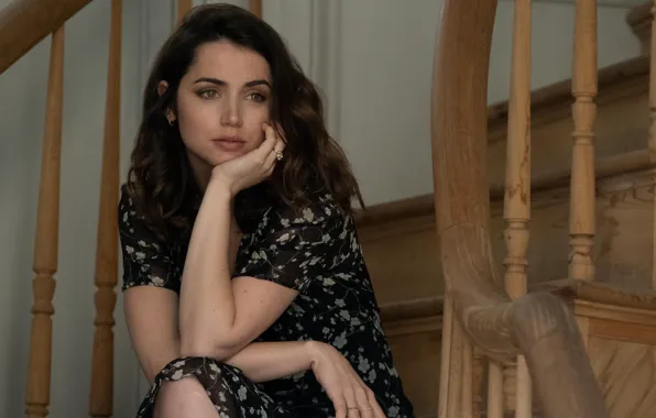 Фильм, платье, актриса, брюнетка, красотка, красивая, Ana de Armas, Ана де Армас