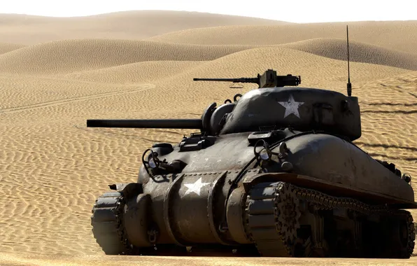 Картинка пустыня, танк, средний, War Thunder, «Шерман», M4 Шерман