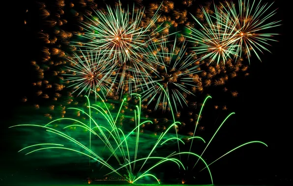 Салют, colorful, фейерверк, night, fireworks, 2017, holiday celebration, Новый Год сохранить