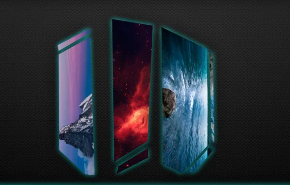 Carbon, modern, Nebula, Mountains, zero