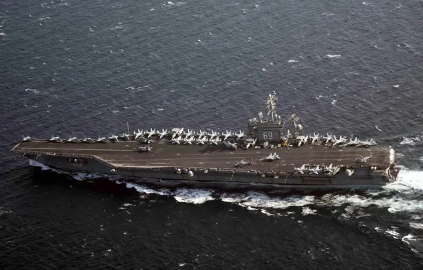 Картинка оружие, армия, флот, aircraft carrier, USS Dwight D. Eisenhower (CVN 69)