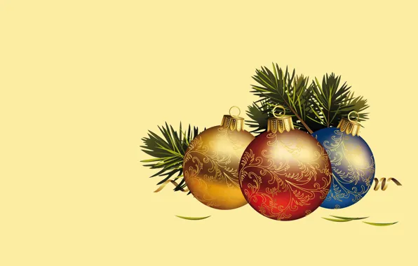 Картинка шарики, праздник, шары, минимализм, вектор, арт, Новый год