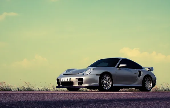 Картинка дорога, небо, 911, Porsche