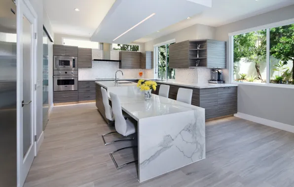 Дизайн, мебель, кухня, плита, особняк, Design, Interior, Kitchen
