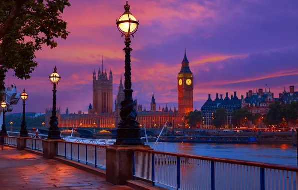 Картинка город, улица, Лондон, Биг Бен, London, England, Ангия