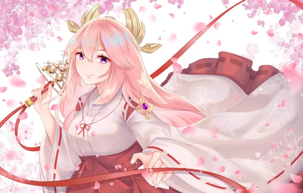 Gadis kawaii, dampak genshin, yae miko genshin impact