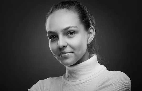 Портрет, чёрно-белое, Мария, Евгений Дёгтев