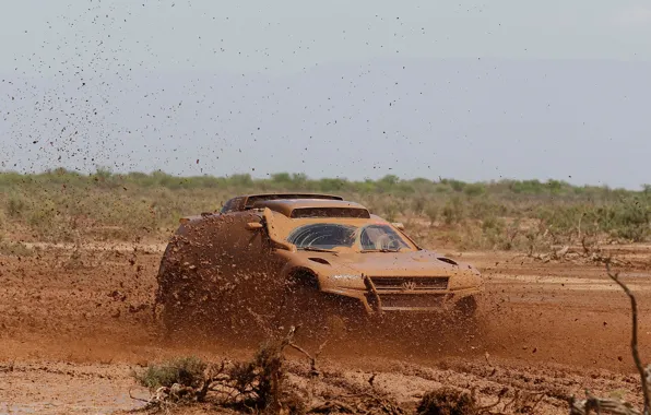 Volkswagen, Грязь, Болото, Брызги, Touareg, Rally, Dakar, Внедорожник