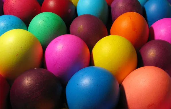 Макро, яйца, разноцветные