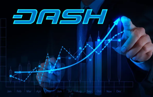 Картинка лого, валюта, Dash, cryptocurrency, граффик